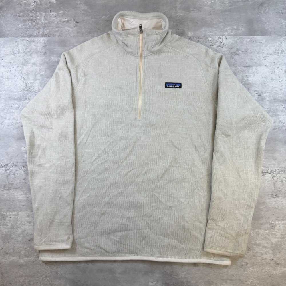 Patagonia Better Sweater 1/4 Zip Fleece Pullover Oatmeal Heather Mens XL